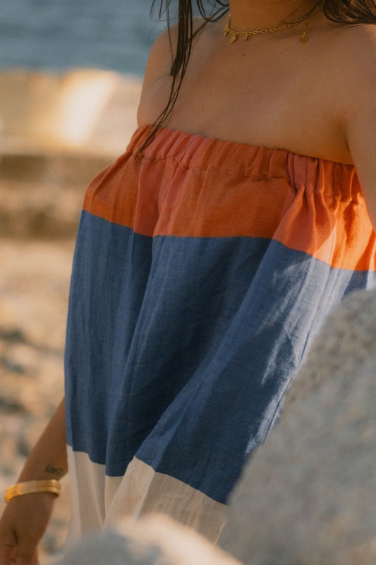 Jupe mi-longue BAYA – Bleu