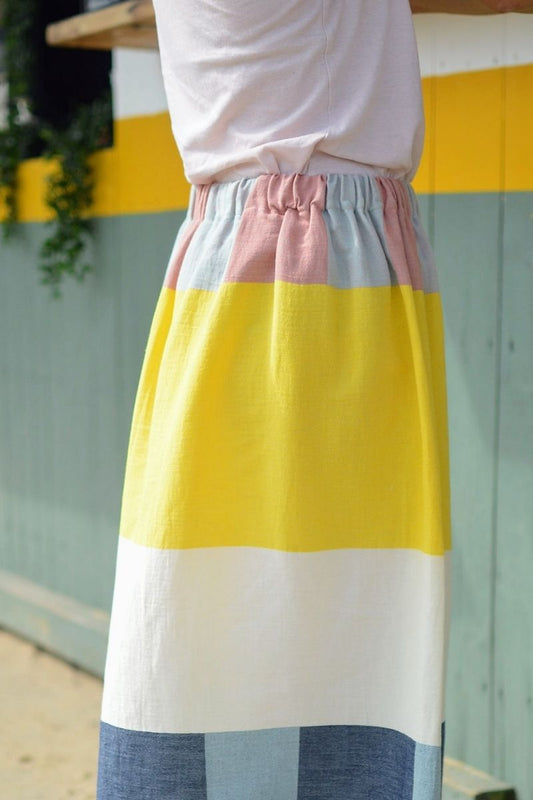 Jupe mi-longue BAYA – Jaune