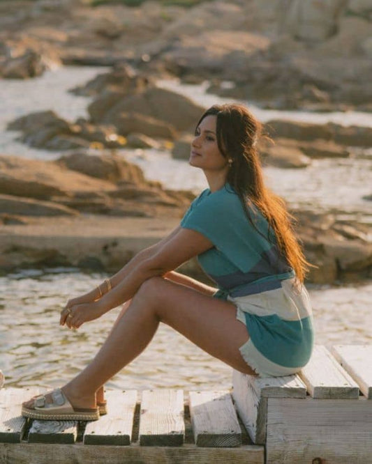 Veste kimono KARO – Lagune