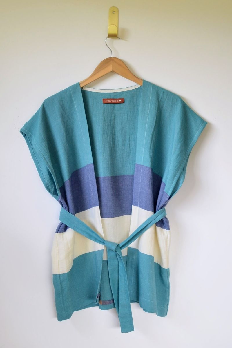 Veste kimono KARO – Lagune