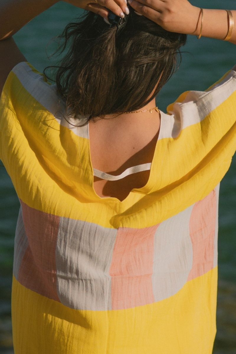 Robe de plage EBA - Jaune