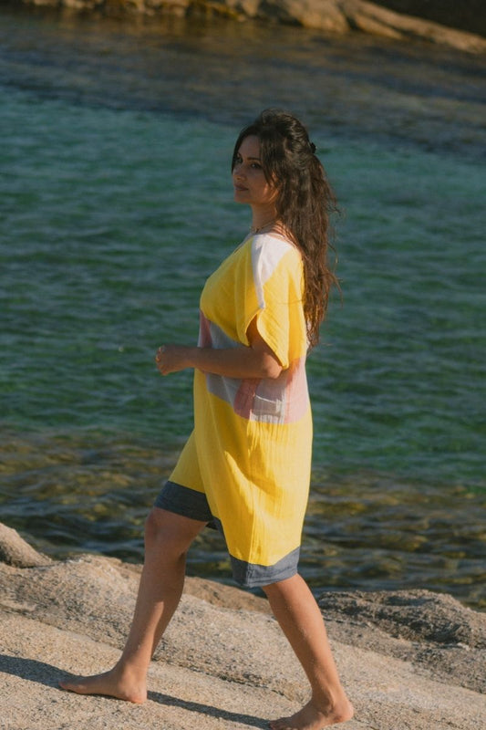 Robe de plage EBA - Jaune