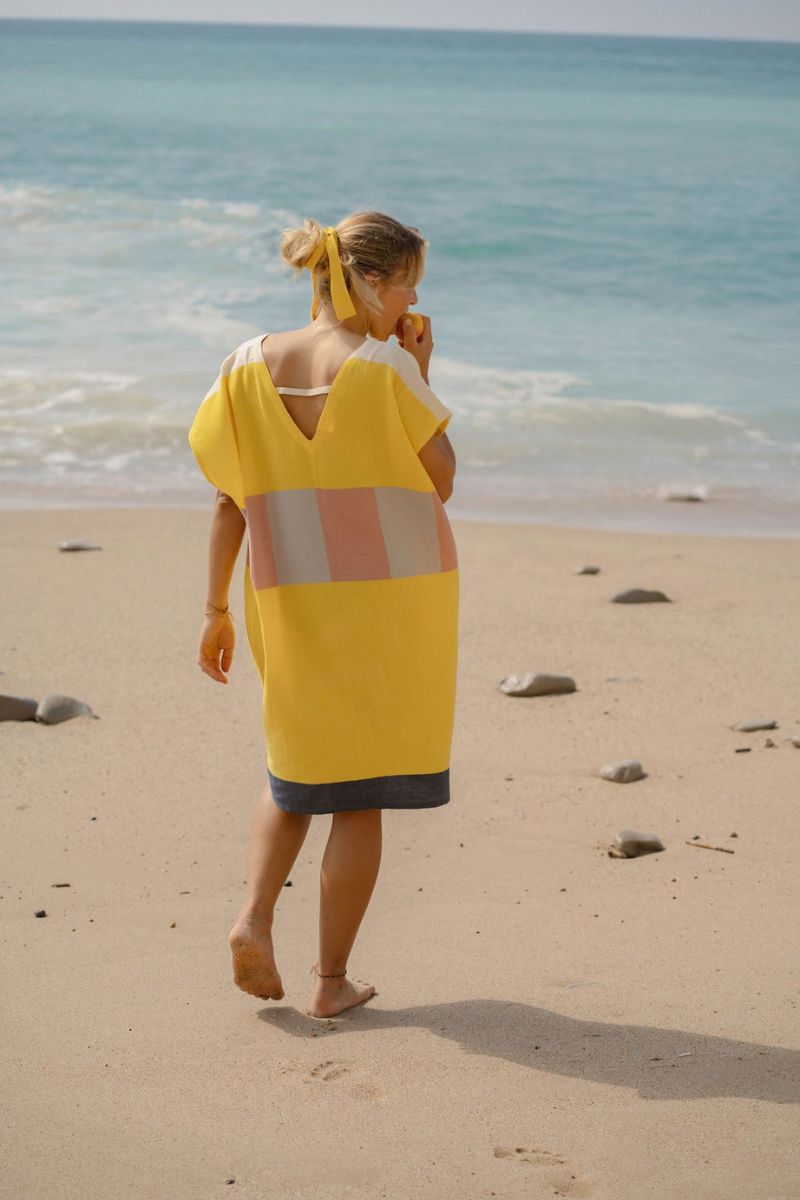 Robe de plage EBA - Jaune