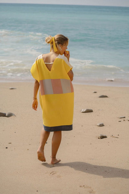 Robe de plage EBA - Jaune