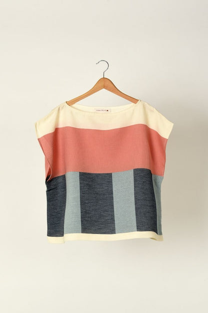 Top col bateau TALIS - Rose