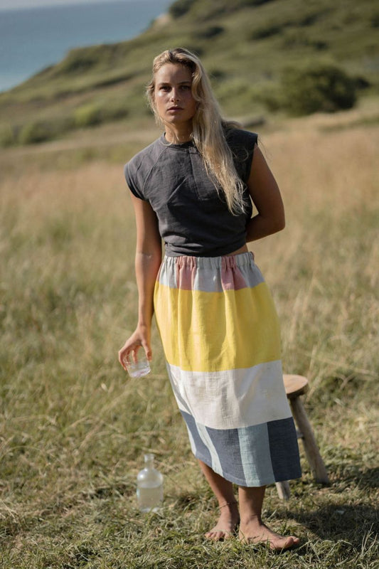 Jupe mi-longue BAYA – Jaune