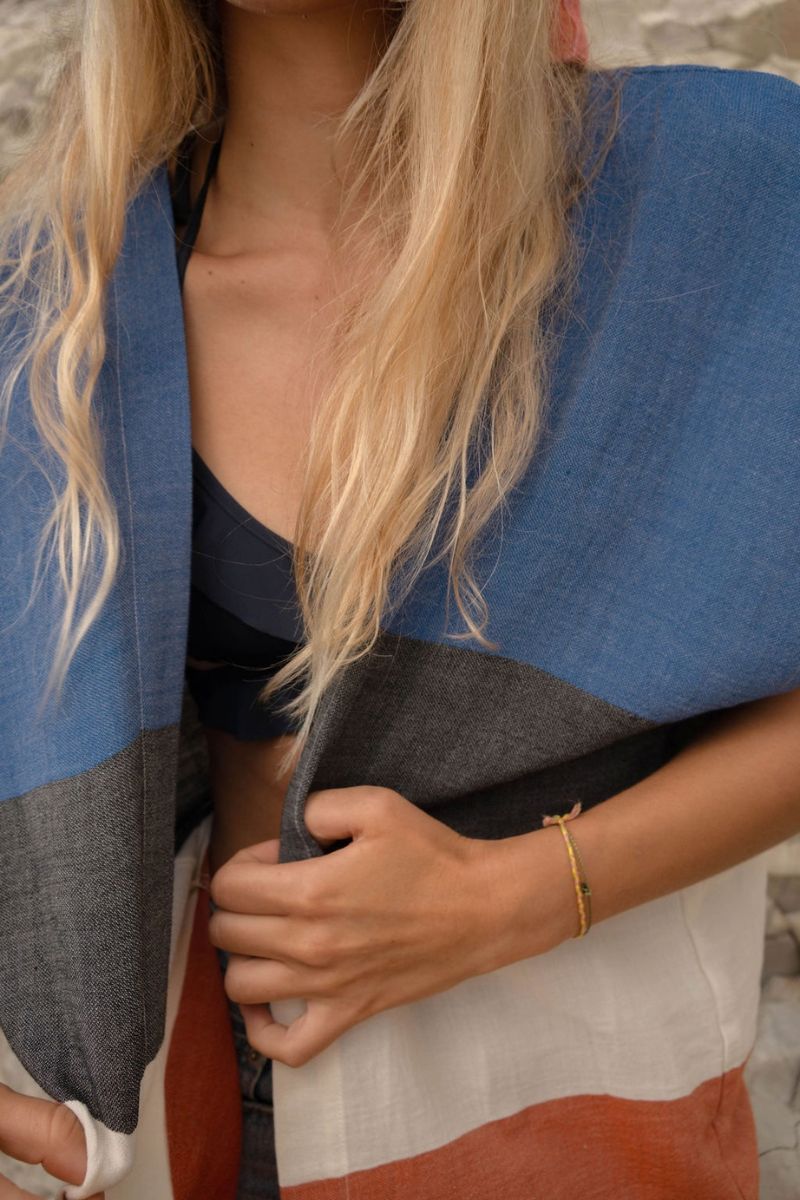 Veste kimono KARO – Bleu