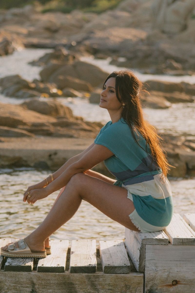 Veste kimono KARO – Lagune