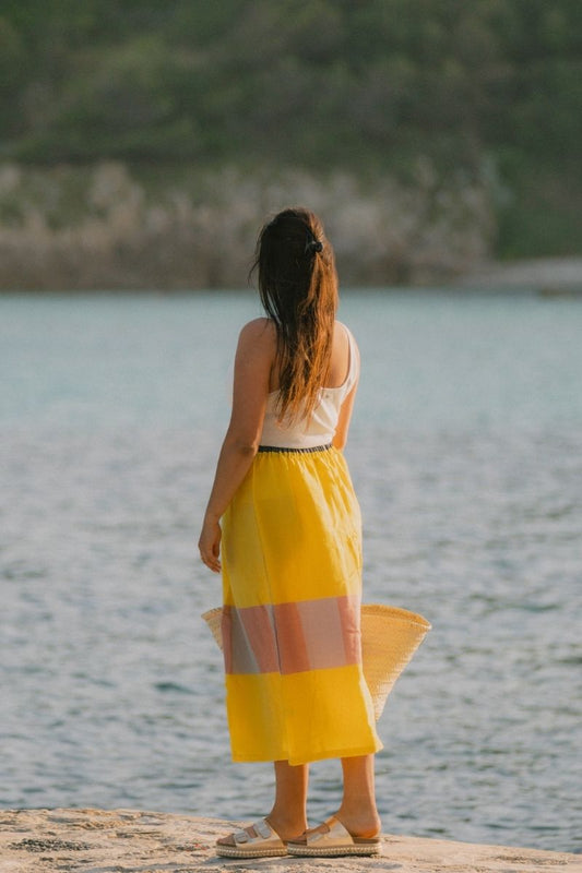 Jupe longue BAYANA - Jaune