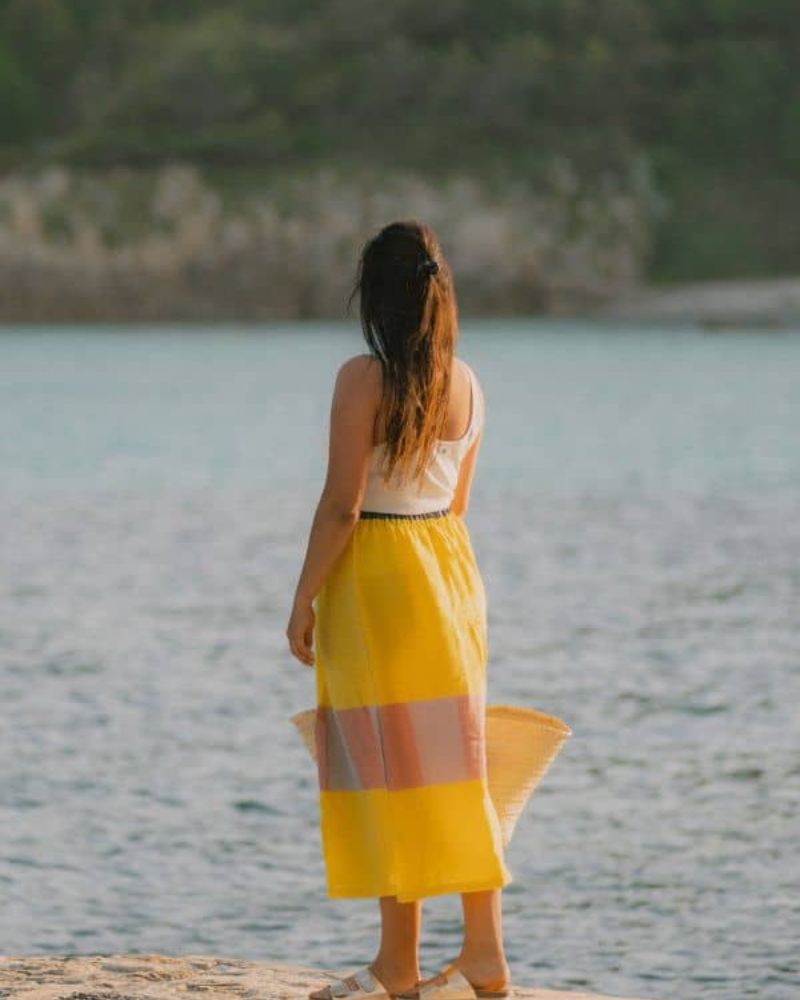 Jupe longue BAYANA - Jaune