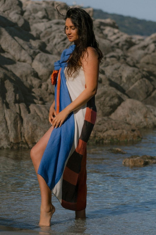 Grand paréo PASSA - Bleu