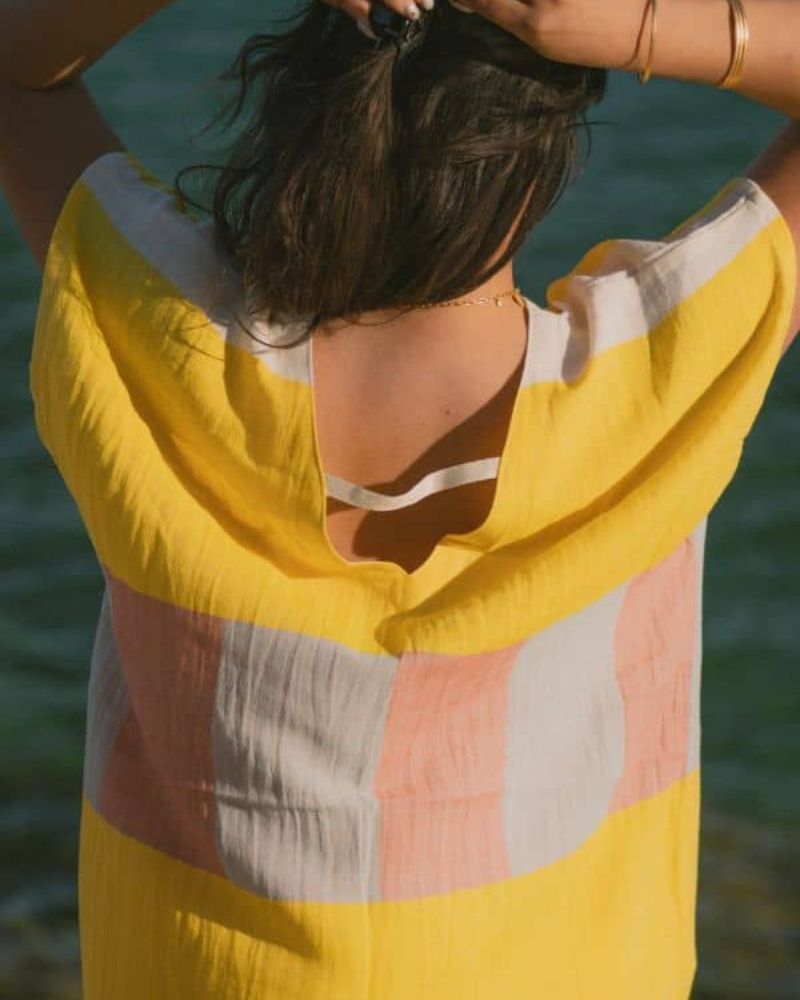 Robe de plage EBA - Jaune