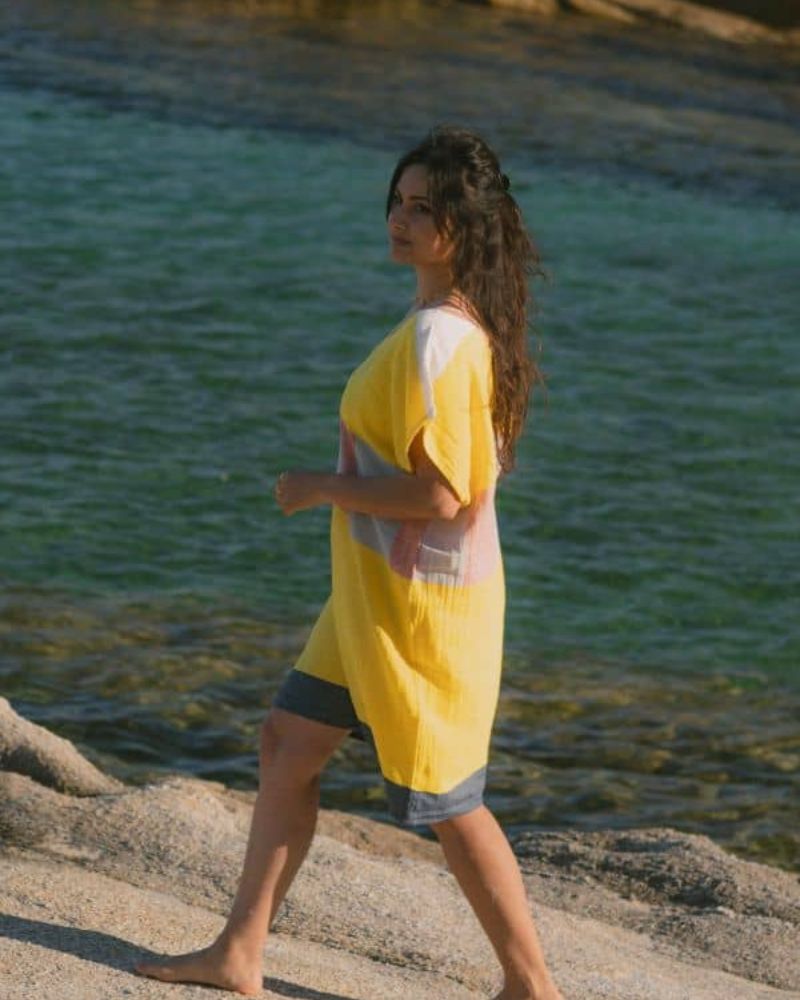 Robe de plage EBA - Jaune