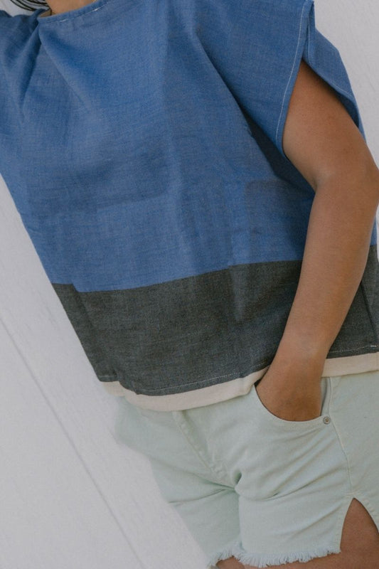 Top col bateau TALIS – Bleu