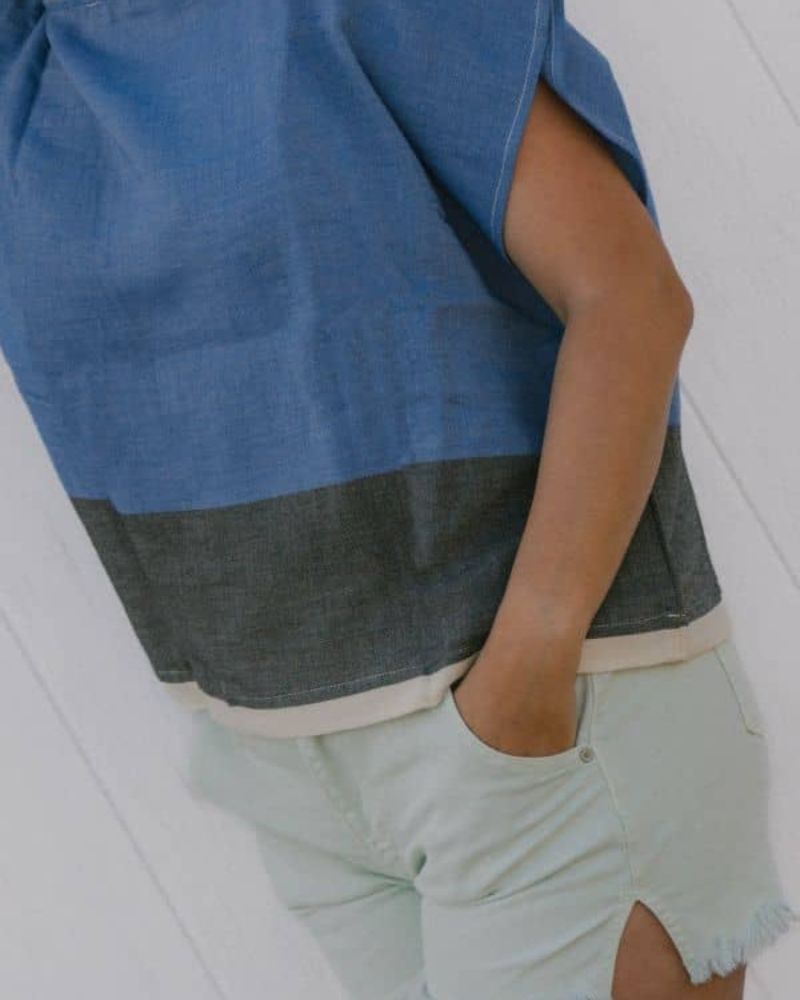 Top col bateau TALIS – Bleu