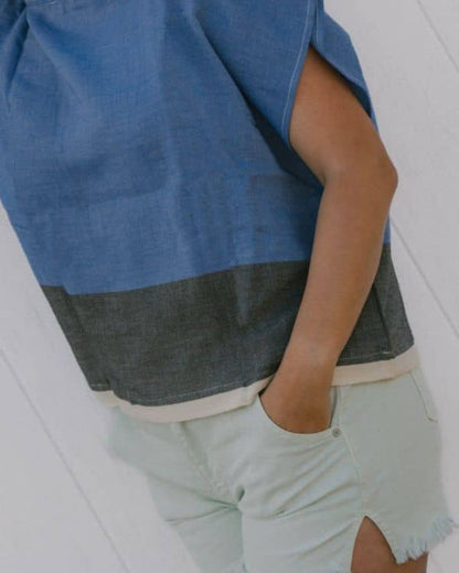 Top col bateau TALIS – Bleu